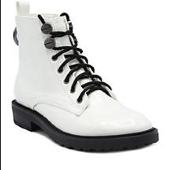 white combat boots